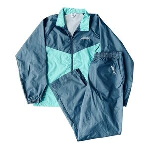VTG Brooks Men’s Windbreaker Jacket & Track Pants Set Size: M